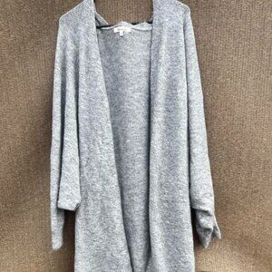 Miracle Grey Open Front Zlata Long Warm Cardigan Sweater Women’s Size S/M